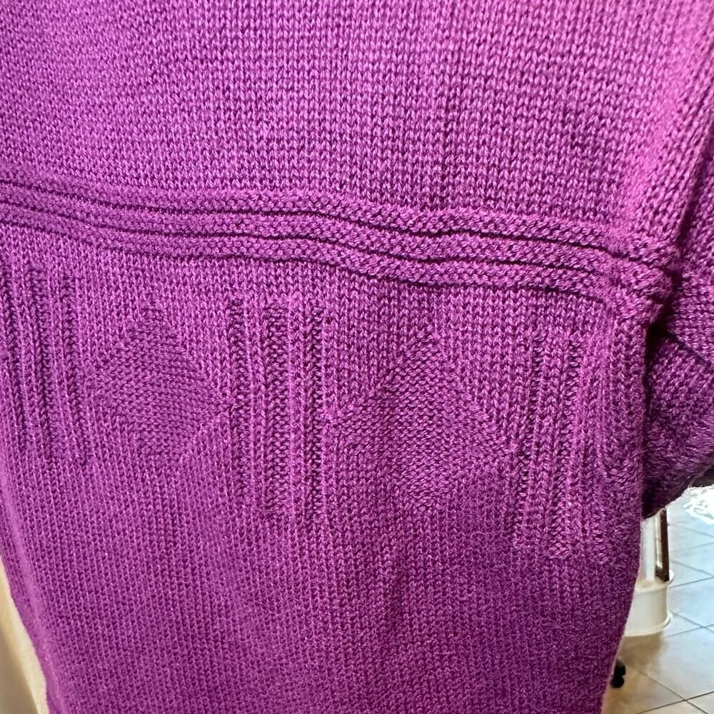 Vintage Southern Lady Cap Sleeve Magenta Crewneck Knit Sweater Vest Size Small - Picture 6 of 15